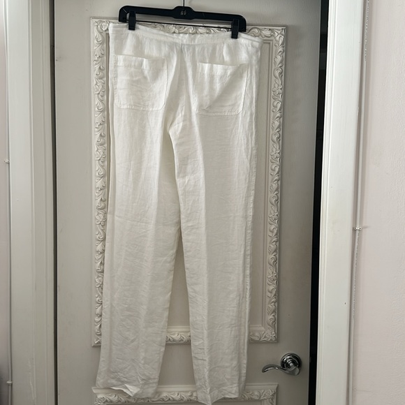 BNWT VINCE WHITE LINEN PANTS - Picture 3 of 6